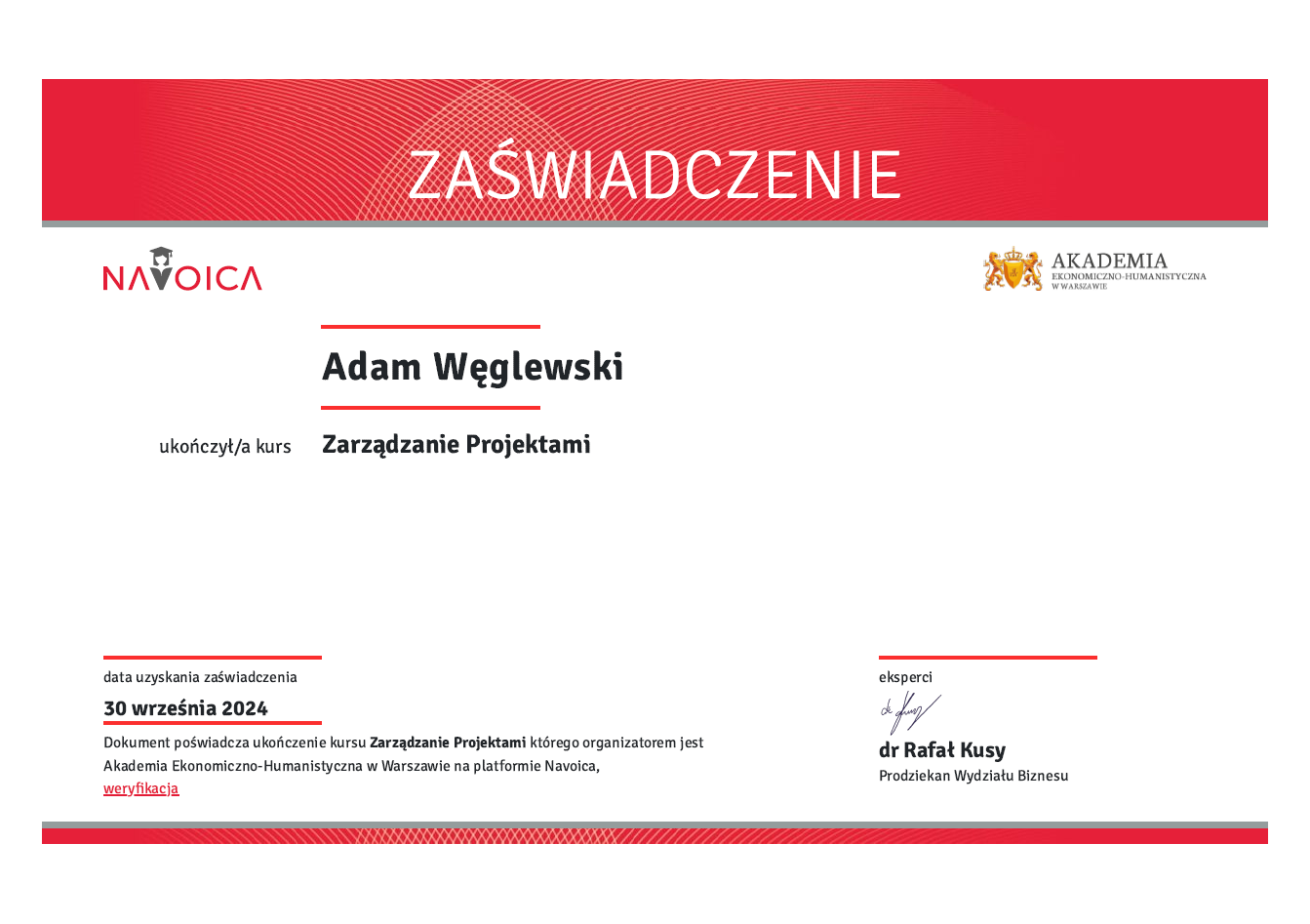 Wydany przez: Akademia Ekonomiczno-Humanistyczna w Warszawie (wrzesień 2024)